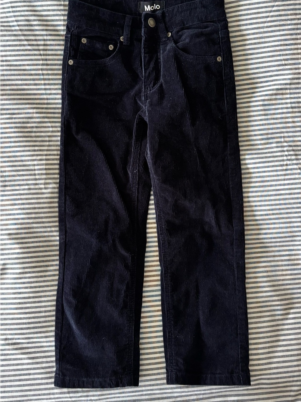 Molo Dark Navy Corduroy Straight-Leg Jeans